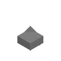 stone square pouffe 3d model