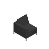 luna single sofa with single 3d model