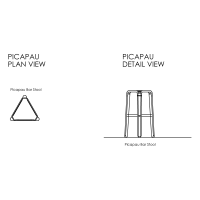 picapau bar stool 2d model