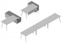 pila single desk 3d model 