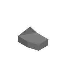 stone rectangle pouffe 3d model 